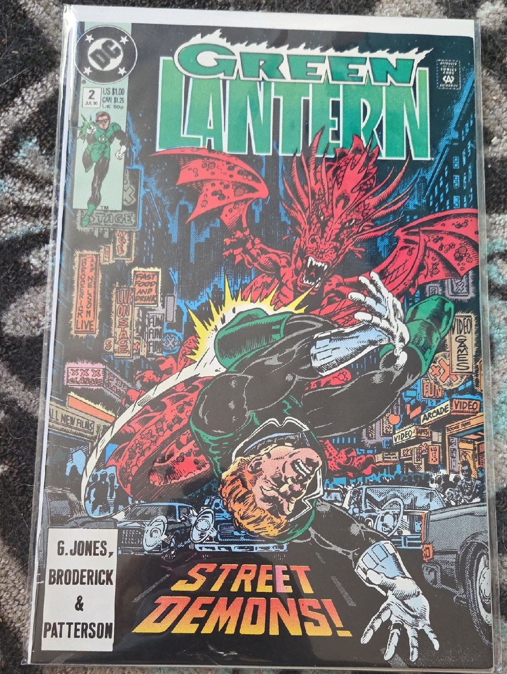 LAST CHANCE DC Green Lantern Comic Cover - Green, Red, Black